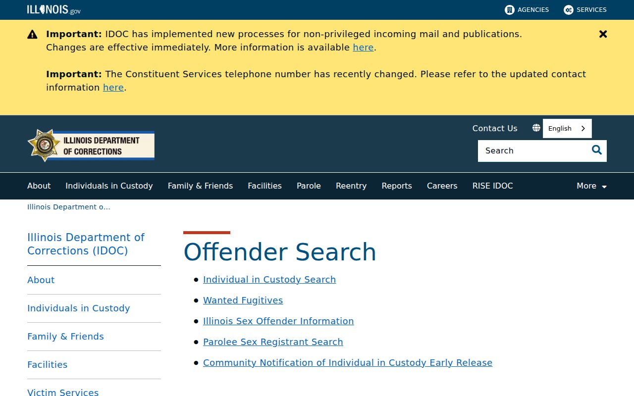 IDOC custody search for Monroe County arrest record follow-up