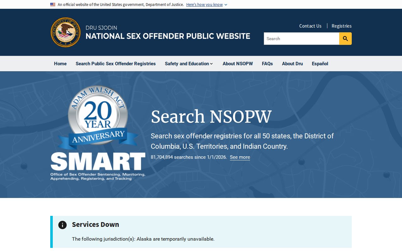 National search for Monroe County sex offender registry checks